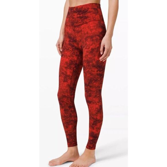 Lululemon W5CVNS Women's Sz 0 Red *Lunar New Year Align Pant 28" Tights - Picture 8 of 11